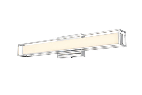 Elegant Lighting Aden 1 Light Wall Sconce L24 Inch E4.5 Inch H4.3 Inch LED 14 Watt 3CCT in Chrome Model: LD301W24C