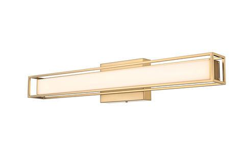 Elegant Lighting Aden 1 Light Wall Sconce L24 Inch E4.5 Inch H4.3 Inch LED 14 Watt 3CCT in Satin Gold Model: LD301W24SG