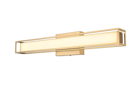 Elegant Lighting Aden 1 Light Wall Sconce L24 Inch E4.5 Inch H4.3 Inch LED 14 Watt 3CCT in Satin Gold Model: LD301W24SG