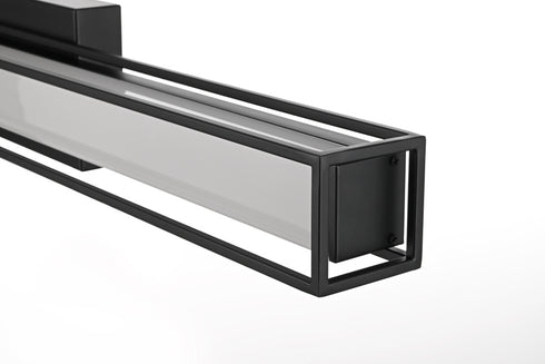 Elegant Lighting Aden 1 Light Wall Sconce L31 Inch E4.5 Inch H4.3 Inch LED 18 Watt 3CCT in Black Model: LD301W31BK