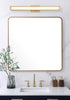 Elegant Lighting Aden 1 Light Wall Sconce L31 Inch E4.5 Inch H4.3 Inch LED 18 Watt 3CCT in Satin Gold Model: LD301W31SG