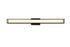 Elegant Lighting Aden 1 Light Wall Sconce L36 Inch E4.5 Inch H4.3 Inch LED 24 Watt 3CCT in Black Model: LD301W36BK