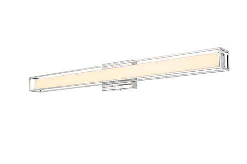 Elegant Lighting Aden 1 Light Wall Sconce L36 Inch E4.5 Inch H4.3 Inch LED 24 Watt 3CCT in Chrome Model: LD301W36C