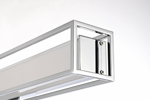 Elegant Lighting Aden 1 Light Wall Sconce L36 Inch E4.5 Inch H4.3 Inch LED 24 Watt 3CCT in Chrome Model: LD301W36C
