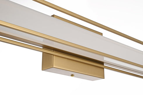 Elegant Lighting Aden 1 Light Wall Sconce L36 Inch E4.5 Inch H4.3 Inch LED 24 Watt 3CCT in Satin Gold Model: LD301W36SG