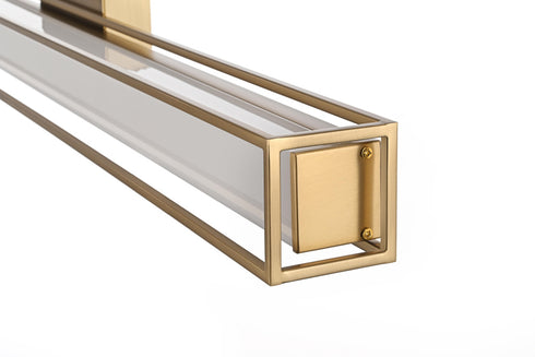 Elegant Lighting Aden 1 Light Wall Sconce L36 Inch E4.5 Inch H4.3 Inch LED 24 Watt 3CCT in Satin Gold Model: LD301W36SG