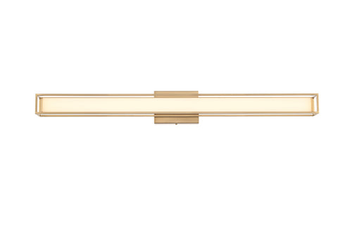 Elegant Lighting Aden 1 Light Wall Sconce L36 Inch E4.5 Inch H4.3 Inch LED 24 Watt 3CCT in Satin Gold Model: LD301W36SG