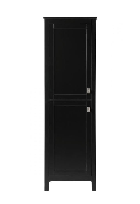 Elegant Lighting Adian 20 Inch Wide Bathroom Linen Storage Freestanding Cabinet in Black Model: SC012065BK