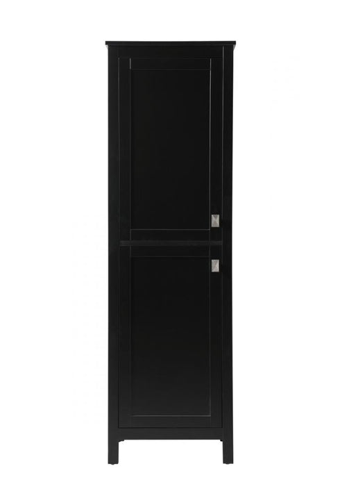 Elegant Lighting Adian 20 Inch Wide Bathroom Linen Storage Freestanding Cabinet in Black Model: SC012065BK