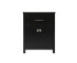 Elegant Lighting Adian 24 Inch Wide Bathroom Storage Freestanding Cabinet in Black Model: SC012430BK