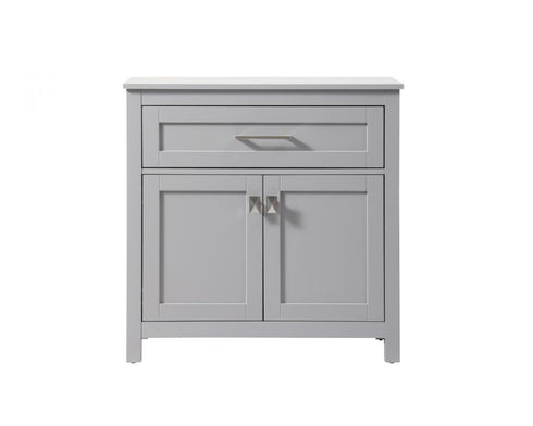 Elegant Lighting Adian 30 Inch Wide Bathroom Storage Freestanding Cabinet in Black Model: SC013030BK