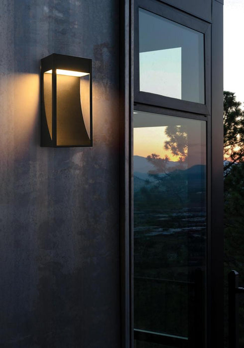 Elegant Lighting Adriel 7.5 inch Outdoor Wall Sconce in Black Model: OD504W15BK