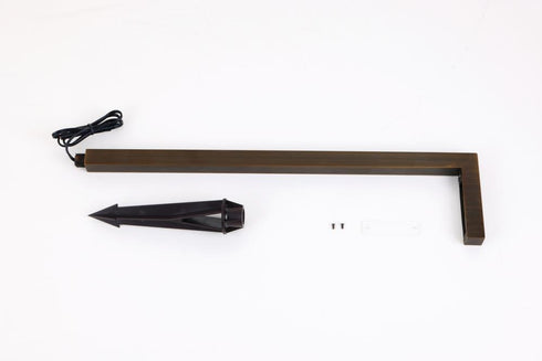 Elegant Lighting Aera Cast brass modern linear path light in Antique Brass Finish Model: P807