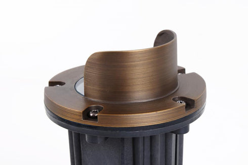 Elegant Lighting Aera Cast brass well light with integrated canopy in Antique Brass Finish Model: W123