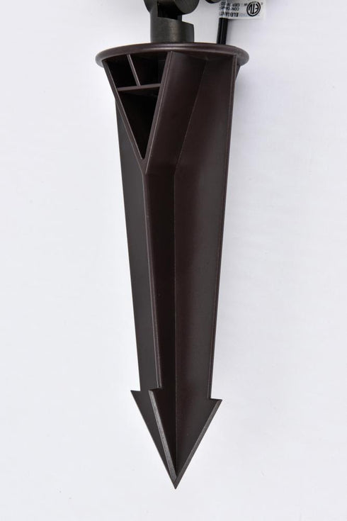 Elegant Lighting Aera Outdoor 12V Cast Brass flood light 2 inch Light x 4 inch W x 6 inch H in Dark Bronze Model: C046-DB
