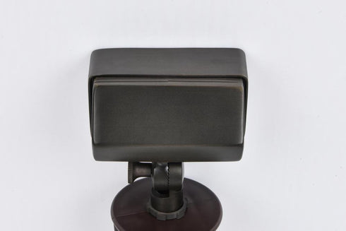 Elegant Lighting Aera Outdoor 12V Cast Brass flood light 2 inch Light x 4 inch W x 6 inch H in Dark Bronze Model: C046-DB