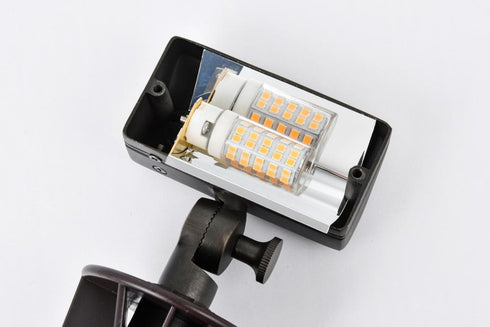Elegant Lighting Aera Outdoor 12V Cast Brass flood light 2 inch Light x 4 inch W x 6 inch H in Dark Bronze Model: C046-DB