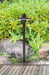 Elegant Lighting Aera Outdoor 12V Cast Brass path light 7 inch Wide x 24 inch High in Dark Bronze Model: P801-DB