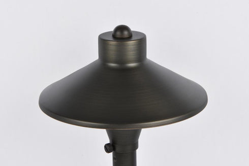 Elegant Lighting Aera Outdoor 12V Cast Brass path light 7 inch Wide x 24 inch High in Dark Bronze Model: P801-DB