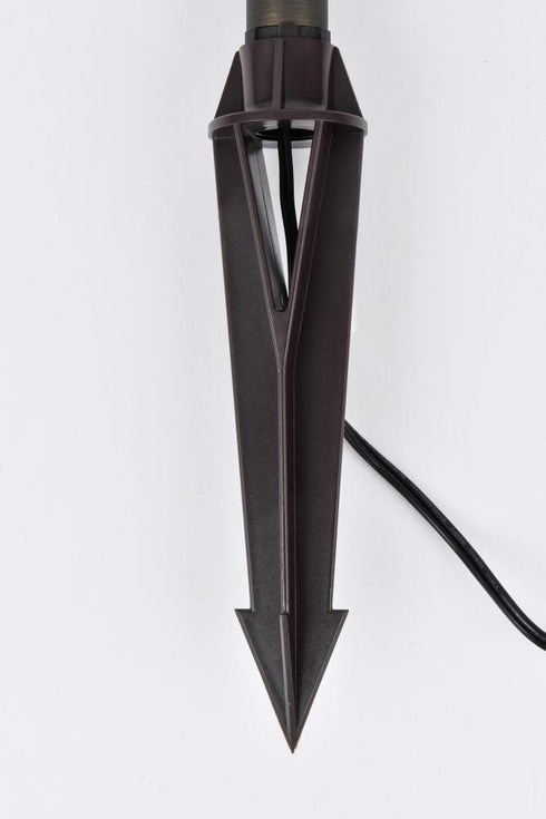 Elegant Lighting Aera Outdoor 12V Cast Brass spot light 1.75 inch Wide x 4.5 inch High in Dark Bronze Model: C050-DB