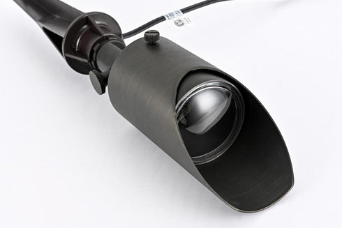 Elegant Lighting Aera Outdoor 12V Cast Brass spot light 2.25 inch Wide x 8 inch High in Dark Bronze Model: C049-DB