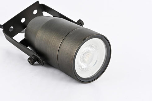 Elegant Lighting Aera Outdoor 12V Cast Brass spot light 2 inch Wide x 4.5 inch High in Dark Bronze Model: C2236-DB