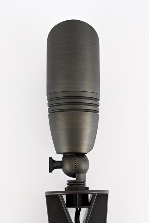 Elegant Lighting Aera Outdoor 12V Cast Brass spot light 3 inch Wide x 8.5 inch High in Dark Bronze Model: C029L-DB