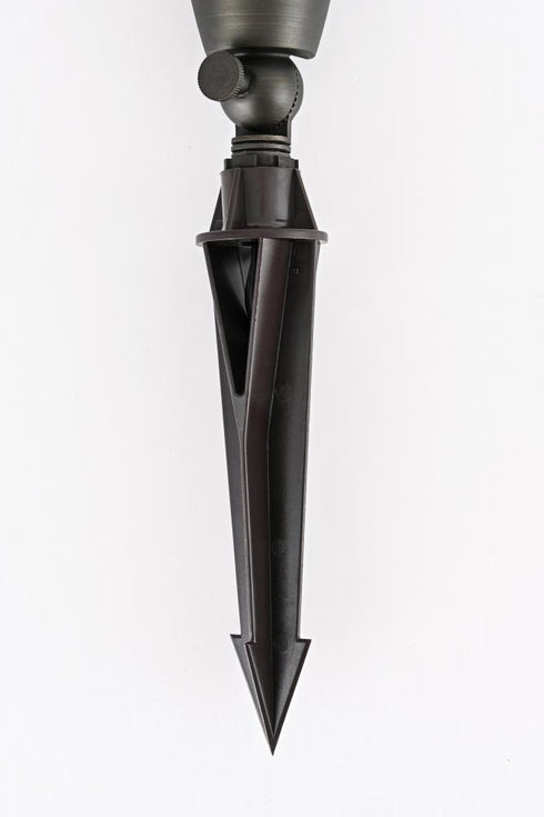 Elegant Lighting Aera Outdoor 12V Cast Brass spot light 3 inch Wide x 8.5 inch High in Dark Bronze with spring Model: C030L-DB