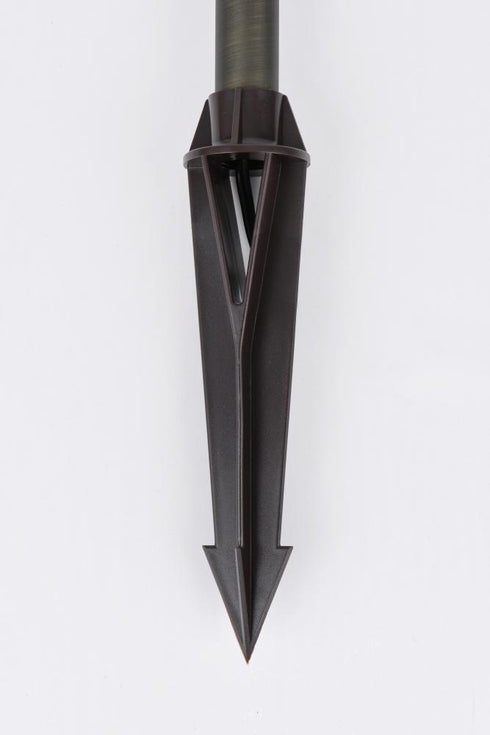 Elegant Lighting Aera Outdoor 12V Cast Brass tier path light 9 inch Wide x 24 inch High in Dark Bronze Model: P804-DB