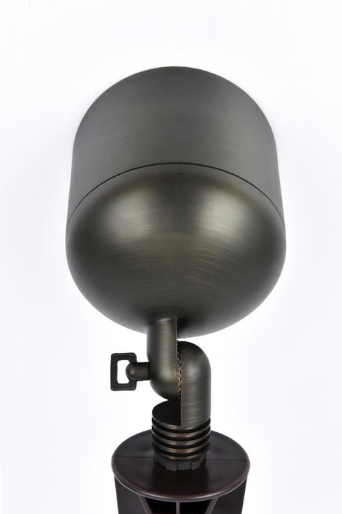 Elegant Lighting Aera Outdoor 12V Cast Brass wide spot light 4.75 inch x 8 inch in Dark Bronze Model: C039P-DB