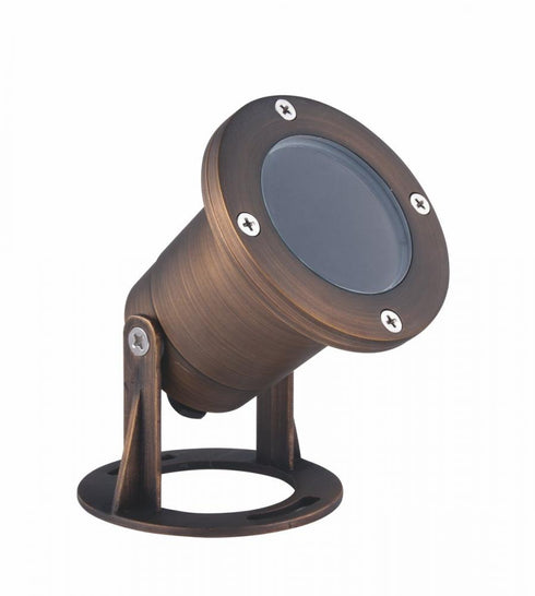 Elegant Lighting Aera UNDERWATER LIGHT D3.875 H3.75 ANTIQUE BRASS CLEAR GLAS SMR16 HALOGEN 35 LED GU5.3 Model: U001