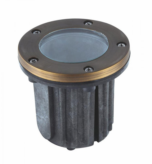 Elegant Lighting Aera Well Light D5 H5.5 in Antique Brass clear Glass mr16 Halogen 35 LED GU5.3(Light Source Not Included) Model: W121