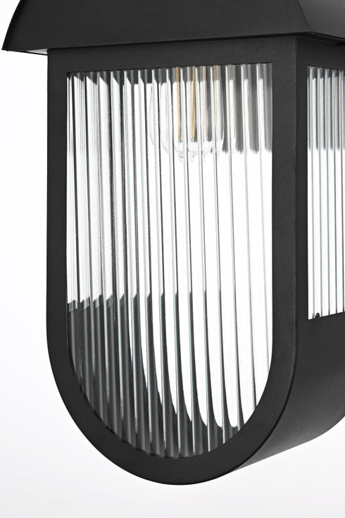 Elegant Lighting Albert 1 Light Wall sconce W10 Inch E9.5 Inch H18.5 Inch L1 in Black Model: OD338W19BK