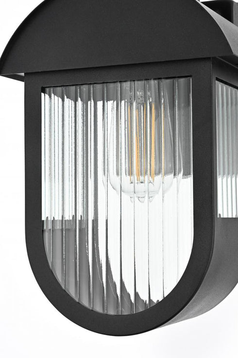 Elegant Lighting Albert 7 inch Outdoor Pendant in Black Model: OD338W13BK