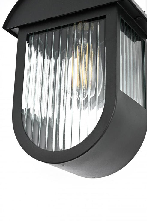 Elegant Lighting Albert 7 inch Outdoor Pendant in Black Model: OD338W13BK