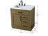 Elegant Lighting Alden Vanity Cabinet 1Dr3Dw 32 Inch W x 22 Inch D x 35 Inch H in Chestnut Brown Model: VF29732MCB