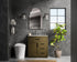Elegant Lighting Alden Vanity Cabinet 1Dr3Dw 32 Inch W x 22 Inch D x 35 Inch H in Chestnut Brown Model: VF29732MCB