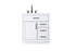 Elegant Lighting Alden Vanity Cabinet 1Dr3Dw 32 Inch W x 22 Inch D x 35 Inch H in White Model: VF29732WH