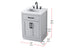 Elegant Lighting Alden Vanity Cabinet 2Dr1Dw 24 Inch W x 22 Inch D x 35 Inch H in Grey Model: VF29724GR