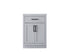Elegant Lighting Alden Vanity Cabinet 2Dr1Dw 24 Inch W x 22 Inch D x 35 Inch H in Grey Model: VF29724GR