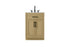 Elegant Lighting Alden Vanity Cabinet 2Dr1Dw 24 Inch W x 22 Inch D x 35 Inch H in Honey Brown Model: VF29724MHB