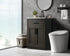 Elegant Lighting Alden Vanity Cabinet 2Dr1Dw 24 Inch W x 22 Inch D x 35 Inch H in Mocha Brown Model: VF29724MMB
