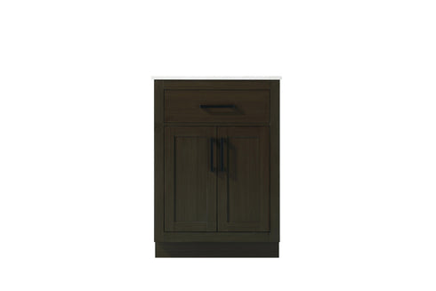 Elegant Lighting Alden Vanity Cabinet 2Dr1Dw 24 Inch W x 22 Inch D x 35 Inch H in Mocha Brown Model: VF29724MMB