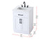 Elegant Lighting Alden Vanity Cabinet 2Dr1Dw 24 Inch W x 22 Inch D x 35 Inch H in White Model: VF29724WH