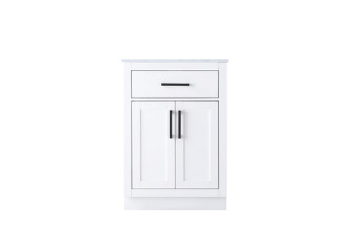 Elegant Lighting Alden Vanity Cabinet 2Dr1Dw 24 Inch W x 22 Inch D x 35 Inch H in White Model: VF29724WH