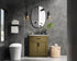 Elegant Lighting Alden Vanity Cabinet 2Dr1Dw 30 Inch W x 22 Inch D x 35 Inch H in Chestnut Brown Model: VF29730MCB