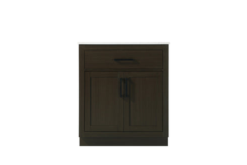 Elegant Lighting Alden Vanity Cabinet 2Dr1Dw 30 Inch W x 22 Inch D x 35 Inch H in Mocha Brown Model: VF29730MMB