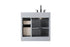 Elegant Lighting Alden Vanity Cabinet 2Dr3Dw 36 Inch W x 22 Inch D x 35 Inch H in Grey Model: VF29736GR