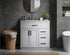 Elegant Lighting Alden Vanity Cabinet 2Dr3Dw 36 Inch W x 22 Inch D x 35 Inch H in Grey Model: VF29736GR