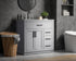 Elegant Lighting Alden Vanity Cabinet 2Dr3Dw 36 Inch W x 22 Inch D x 35 Inch H in Grey Model: VF29736GR
